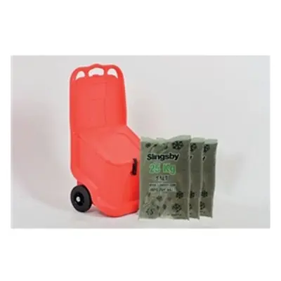 Mobile Salt and Grit Bin Kit Red 75L with De-icing Salt 418885