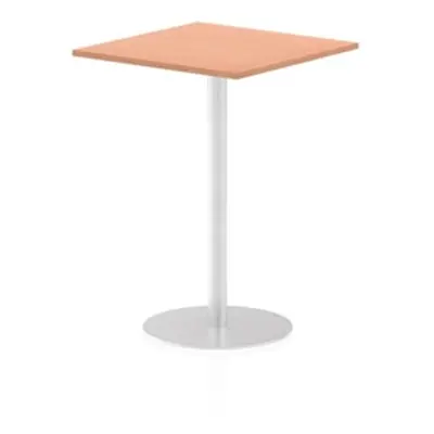 Italia 800mm Poseur Square Table Beech Top 1145mm High Leg