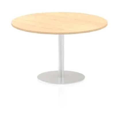 Italia 1200mm Poseur Round Table Maple Top 725mm High Leg