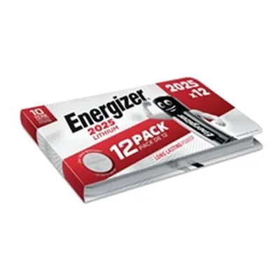 Energizer Lithium CR2025 Coin Cell (Pack 12) - E303693000