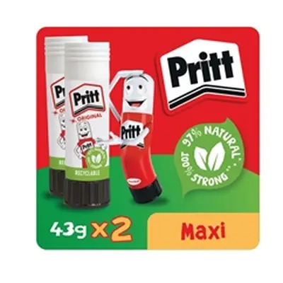 Pritt Stick Glue Stick 43g (Pack of 2) 1485357