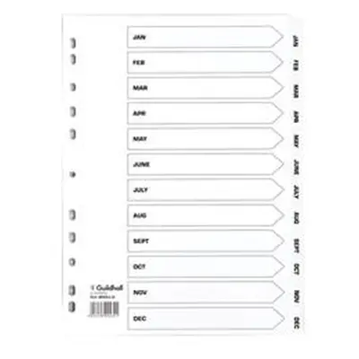 Exacompta Guildhall Mylar Index January - December A4 White