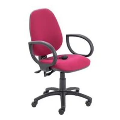 Calypso Ergo Chair With Fixed Arms - Claret - CH2810CL+AC1002