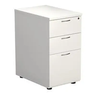 Mezzo Desk High 3 Drawer Pedestal - 600 Deep - White - TESDHP3WH