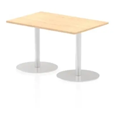 Italia 1200 x 800mm Poseur Rectangular Table Maple Top 725mm High Leg