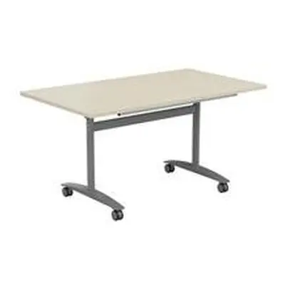 Allegro Tilting Table 1400x800 - Maple Top and Silver/Ref OTT1480SVMA