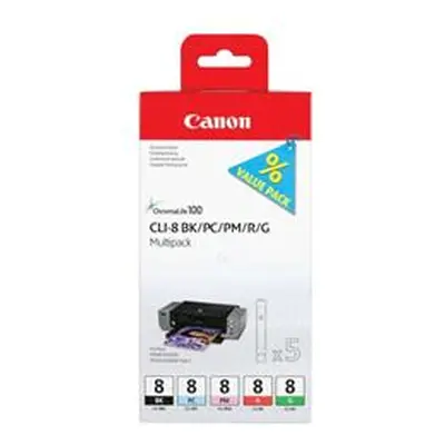 Canon CLI-8 Inkjet Cartridge Black/Photo Cyan/Photo Magenta/Red/Green