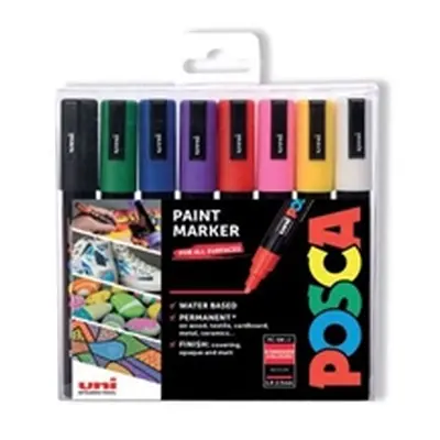 Posca Uni Posca PC-5M Paint Marker Bullet Assorted (Pack 8) 153544843