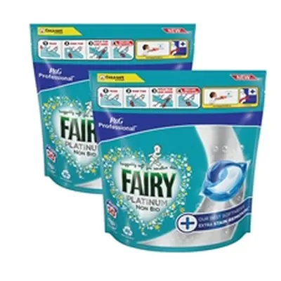 Fairy Professional Platinum +Stain Remover Non-Bio 2x50 Pods Pack 100