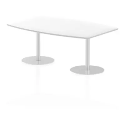 Italia 1800mm Poseur High Gloss Table White Top 725mm High Leg