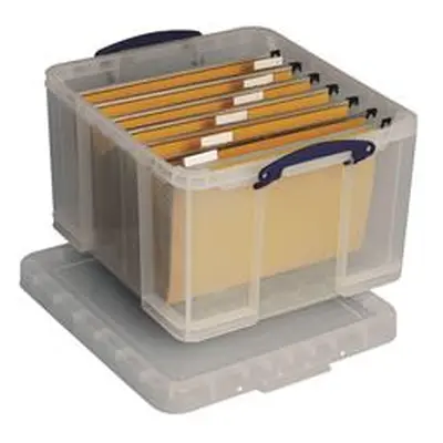 Really Useful 42L Plastic Storage Box W520xD440xH310mm Clear