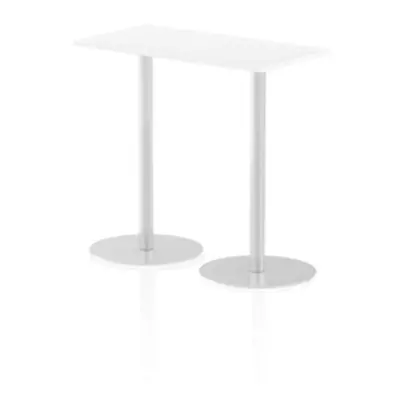 Italia 1200 x 600mm Poseur Rectangular Table White Top 1145mm High Leg