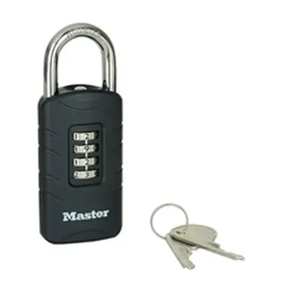 Master Lock Combi Padlock With Override Key Black 656EURDBLK