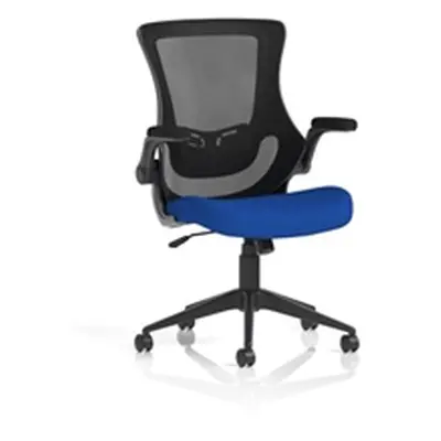 Orbit Black Mesh Back Chair Bespoke Colour Seat Stevia Blue