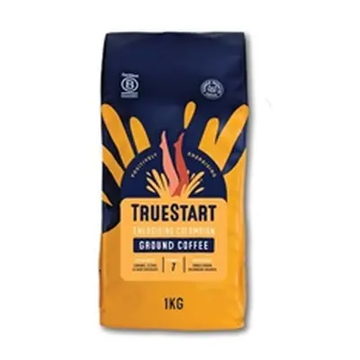 TrueStart Coffee Energising Colombian Ground Coffee (Pack 1kg)