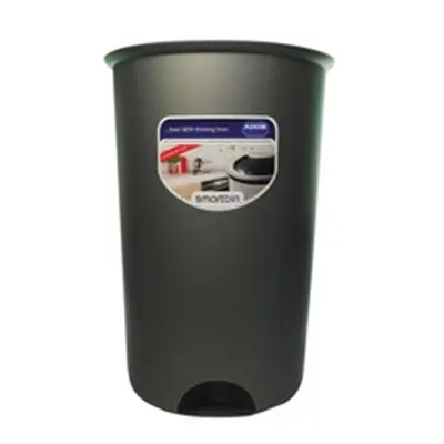 Addis Smart Round Bin Base 50 Litre Metallic Grey 503579