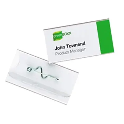 Durable Pin Name Badge 30x60mm