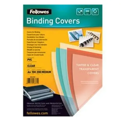 Fellowes Transpsarent Plastic Covers 200 Micron (100 Pack)