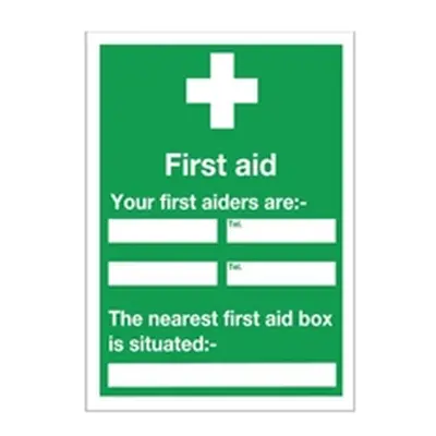 Safety Sign First Aid 600x450mm Self-Adhesive