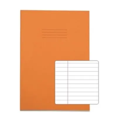 Rhino A4 Exercise Book 80 Page Ruled F8M Orange (Pack 50) - VEX668-146