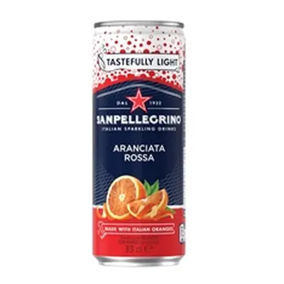 San Pellegrino Aranciata Rossa Orange/Blood Orange 330ml Can (Pack 24)