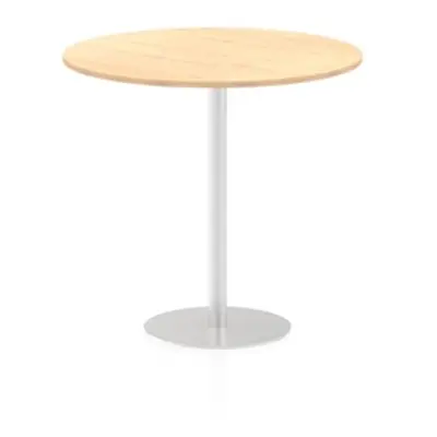 Italia 1200mm Poseur Round Table Maple Top 1145mm High Leg