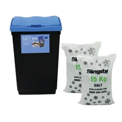 Economy Salt and Grit Bin Kit Black/Blue 47L 389114