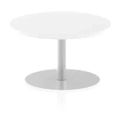 Italia 800mm Poseur Round Table White Top 475mm High Leg