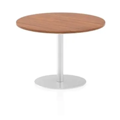 Italia 1000mm Poseur Round Table Walnut Top 725mm High Leg