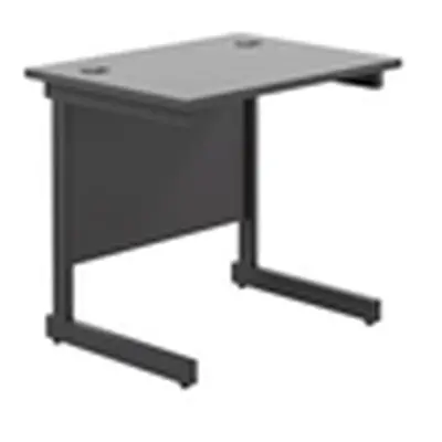 800x600 Single Upright Rectangular Desk Black-Black