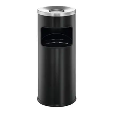 Durable Round Ashtray Bin 17L Black