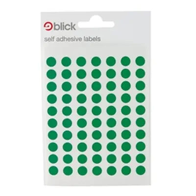 Blick Coloured Labels in Bags Round 8mm Dia 490 Per Bag - RS002659