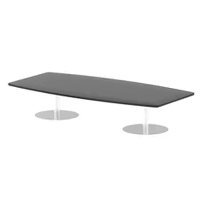 Italia 2400mm Poseur High Gloss Table Black Top 475mm High Leg