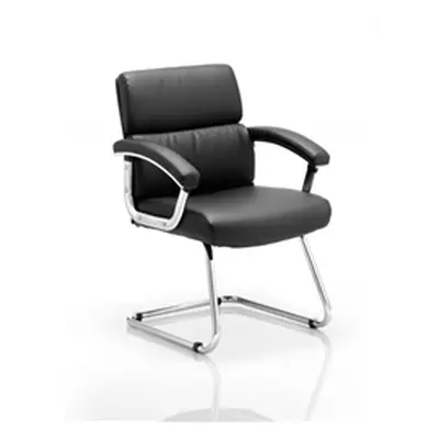 Desire Visitor Cantilever Chair Black With Arms - BR00003