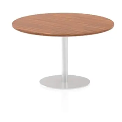 Italia 1200mm Poseur Round Table Walnut Top 725mm High Leg