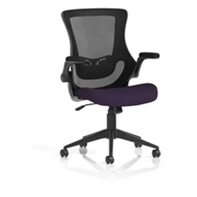 Orbit Black Mesh Back Chair Bespoke Colour Seat Tansy Purple