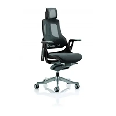 Zure Executive Chair Black Frame Charcoal Mesh - KCUP1281