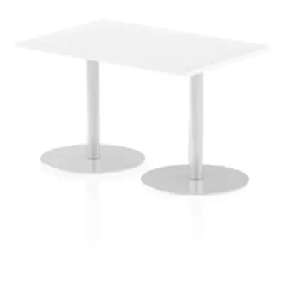 Italia 1200 x 800mm Poseur Rectangular Table White Top 725mm High Leg