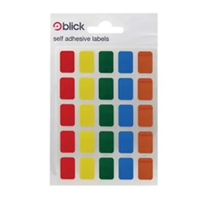 Blick Coloured Labels in Bags 12x18mm 120 Per Bag Assorted (2400 Pack)