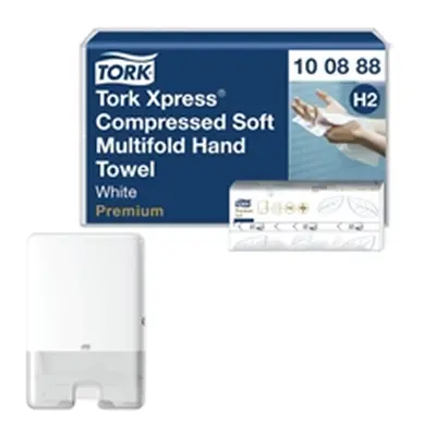 Tork Xpress Comp Soft Multi Fold Hand Towels Pack 2040 + FOC Dispenser