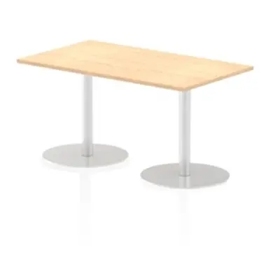 Italia 1400 x 800mm Poseur Rectangular Table Maple Top 725mm High Leg