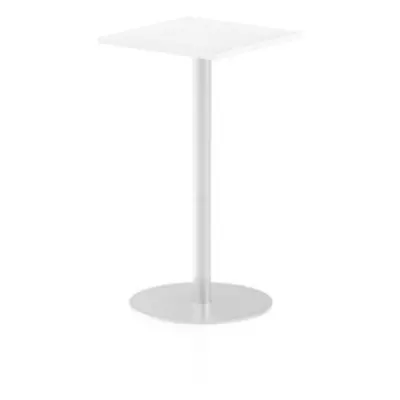 Italia 600mm Poseur Square Table White Top 1145mm High Leg