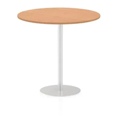 Italia 1200mm Poseur Round Table Oak Top 1145mm High Leg