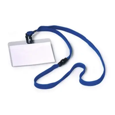 Durable Lanyard Name Badge 60x90mm Blue