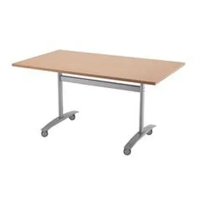 Allegro Tilting Table 1600x800 - Beech Top and Silver/Ref OTT1680SVBE2