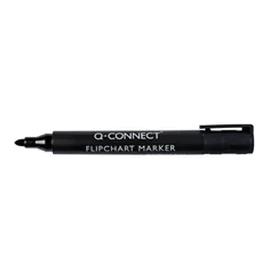 Q-Connect Flipchart Marker Pen Bullet Tip Black (Pack of 10) - KF15392