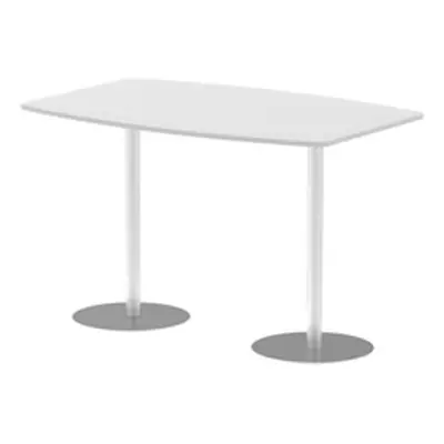 Italia 1800mm Poseur High Gloss Table White Top 1145mm High Leg