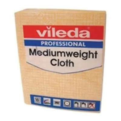 Vileda Medium Weight Cloth Yellow (10 Pack)