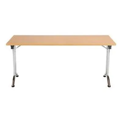 Allegro Folding Table 1600x700 Chrome Frame Beech top OUFT1670CRBE2