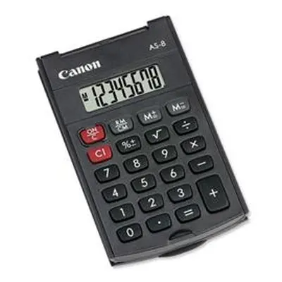 Canon AS-8 8 Digit Handheld Calculator Black 4598B001